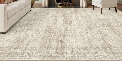 Bungalow Rose 8' x 10' Washable Distressed Persian Rug $299