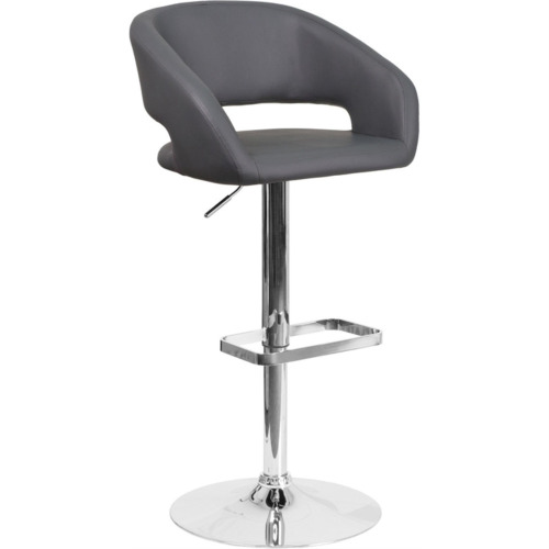 Wade Logan&reg; Amberlie Modern Upholstered Adjustable-Height Barstool with Footrest by Flash Furniture New In Box $299
