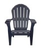 StyleWell Midnight Blue Plastic Adirondack Chair with Cup and Phone Holder New Floor Model $99