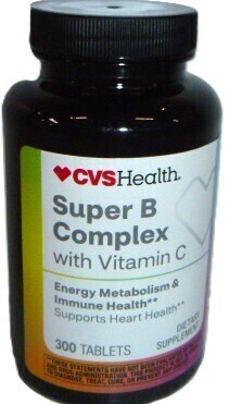 CVS Health Super B Complex with Vitamin C, 300 Tablets New Best by 11/2027