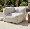 NFusion Dael Modern Coastal Outdoor Olefin Bean Bag Corner Sofa with Shredded Foam Fill New In Box $299