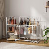 Rebrilliant 3-Tier Purse Organizer Rack for Closet &ndash; 20 Hangers, 3 Hooks, Wheels, Wood Handbag Stand for Bedroom New In Box $199
