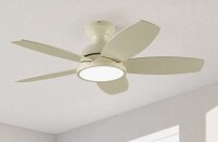 Latitude Run&reg; 36" Low Profile Flush Mount Small Room Modern Ceiling Fan with LED Light and Remote New In Box $299
