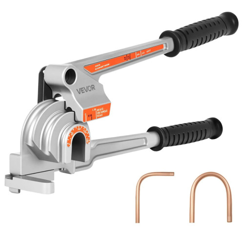 VEVOR Pipe Tube Bender, 1/4", 3/8", 1/2" (12.7mm) OD, 3 in 1 Manual Level Tube Bender, 180&deg; Copper Aluminum Pipes Bending Tool for Automotive Repair, HVAC Air Conditioning New In Box $79