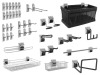 Newage Products Lockable Slatwall 40-Piece Accessory Kit - 55539 New In Box $499