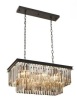 Luzino Shannon Rectangle Chandelier New In Box $499