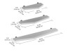 MH LONDON 36-in L x 8-in D x 1-in H Walnut Wood Rectangular Floating Shelf (3-Piece Set) New In Box $199 - 2