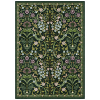 Dakota Fields 8' x 10' Farmhouse Floral Area Rug Washable with Non-Slip for Playroom Living Room Bedroom -Green $299