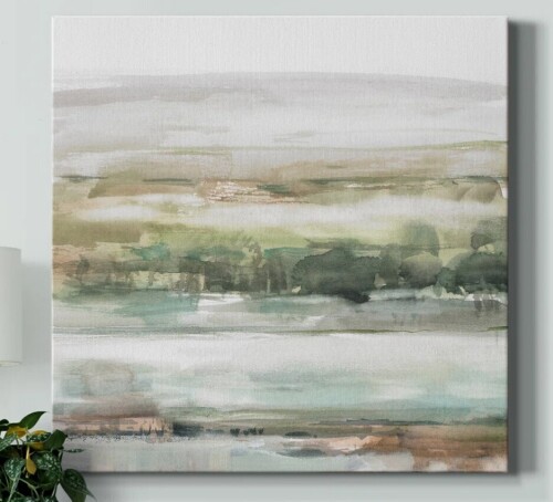 Red Barrel Studio&reg; "Early Fall Flowers II" Canvas, 24" x 24" New In Box $199