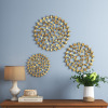 Wade Logan&reg; 3 Piece Metal Starburst Wall Decor with Cutout Design Set 15", 19", 23"D New In Box $299