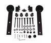 CALHOME 72 in. Matte Black Classic Straight Strap Barn Style Sliding Door Track and Hardware Set-Door Not Included New In Box $299