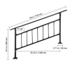 VEVOR - Outdoor Stair Railing, Fits for 1-5 Steps Transitional Wrought Iron Handrail, Adjustable Exterior Stair Railing - Black New Open Box $299 - 2