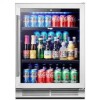 Yeego 24" 180 Can Beverage Refrigerator Cooler, 34-54 ?, Built-in Beverage Fridge, Glass Door, Stainless Steel, New in Box $799