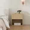 Latitude Run Modern Minimalist Style Large Capacity Nightstand With Hidden Drawer, Natural, New in Box $499