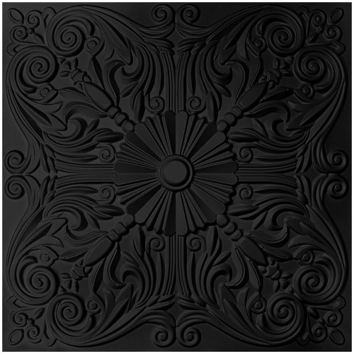 Art3d 24'' L x 24'' W Matte PVC Drop-In Ceiling Tile In Black, 12-Pack New In Box $199