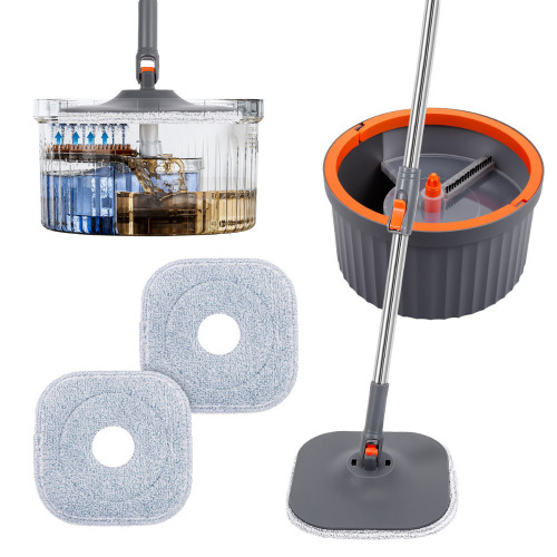 LEVELEVE Spin Mop And Bucket Set With 2 Replacement Mop Pads, Separate Dirty & Clean Water System New In Box $79