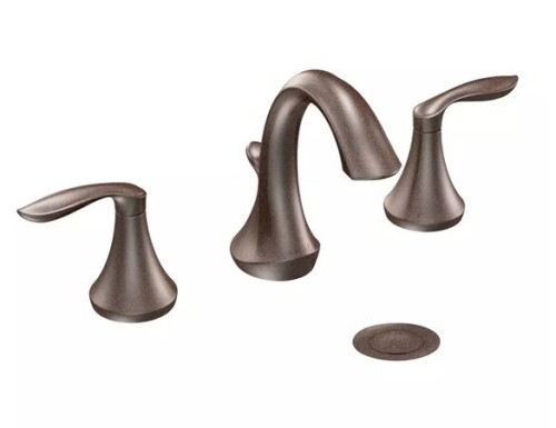 MOEN Eva&trade; Two Handle Widespread Bathroom Sink Faucet in Oil Rubbed Bronze (Valve Included) $399