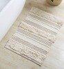 Ink+Ivy 20"x32" Asher Woven Textured Striped Bath Rug Natural New In Box