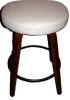 George Oliver Counter Height Bar Stool with Swivel Base and Ventilated Cane Backrest, Upholstered Seating for Kitchen Islands and Home Bars in Beige $299 - 2