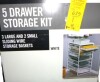 Everbilt 34.76 in. H x 17.13 in. W White Steel 5-Drawer Close Mesh Wire Basket New In Box $199 - 2