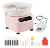 VEVOR Pottery Wheel, 10 inch Pottery Forming Machine, 350W Electric Wheel for Pottery with Foot Pedal and LCD Touch Screen, Direct Drive Ceramic Wheel with Shaping Tools for DIY Art Craft, Pink New In Box $299