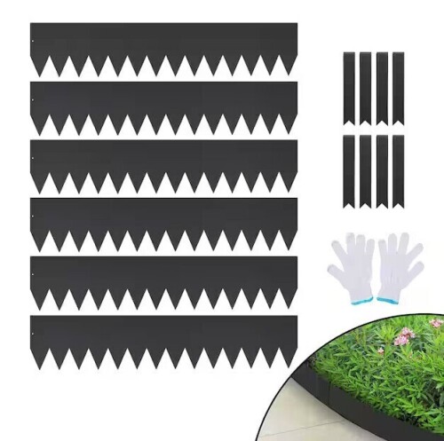 VEVOR Steel Landscape Edging Metal Garden Edging Borders 40 in. x 8 in. Strips, Hammer-in Edging Border with 8 Clips New In Box $199