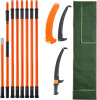 VEVOR Manual Pole Saw, 7.3-27 ft Extendable Tree Pruner, Sharp Steel Blade High Branches Trimming, Manual Branch Trimmer with Lightweight 8 Fiberglass Handles, for Pruning Palms and Shrubs New In Box $199