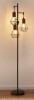 Bay Isle Home&trade; Crevan 65" Dimmable Rattan Tree Floor Lamp With 3 Bulbs Included New In Box $299
