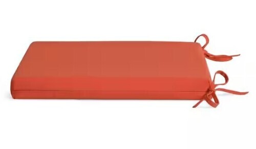 WESTIN OUTDOOR FadingFree Outdoor Dining Square Patio Chair Seat Cushion with Ties, 18 in. x 18 in. x 2 in., Orange New In Box $79
