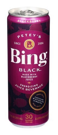 Petey's BIng Black Energizing Juice Beverage, 12 oz New Best by 12/2027