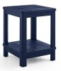 Keter Deluxe 20 in. Resin Midnight Square Patio Side Table With Storage New In Box $99