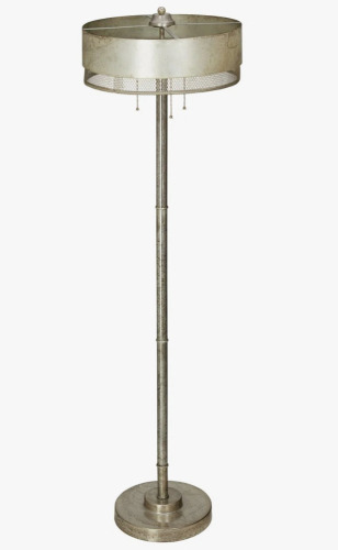 Latitude Run&reg; 62"H Flodie Aged Silver-Finish Metal Floor Lamp New In Box $299