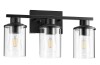VEVOR 3-Light Bathroom Light Fixture, Modern Vanity Light Fixture over Mirror, Bathroom Wall Sconce Lamp with Clear Glass Shade, E26 Ceramic Socket for Bedroom Living Room Hallway (Bulb Not Included) New In Box $299
