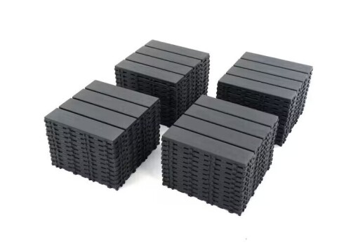 GOGEXX 1 ft. x 1 ft. Grey Plastic Interlocking Deck Tiles, 44 Pack Patio Deck Tiles, Square Waterproof Outdoor All Weather Use New In Box $299
