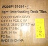 GOGEXX 1 ft. x 1 ft. Grey Plastic Interlocking Deck Tiles, 44 Pack Patio Deck Tiles, Square Waterproof Outdoor All Weather Use New In Box $299 - 2