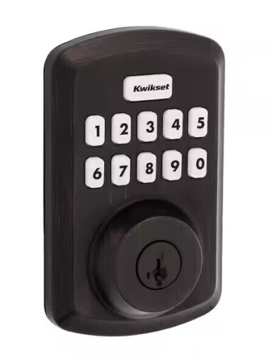Kwikset Powerbolt 250 10-Button Keypad Venetian Bronze Transitional Electronic Deadbolt Door Lock $199
