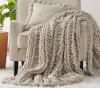 Bedsure Essential Bedsure 100% Hand Knit Chenille Chunky Throw Blanket For Couch New In Box $199