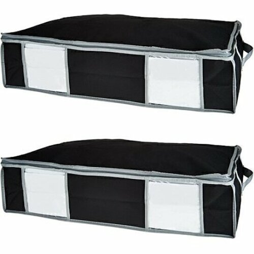 SuperPack 2-Pack Jumbo Underbed Storage Tote with Compression Bag 26&rdquo; x 20&rdquo; x 6" -Brown Similar to Picture New In Box