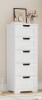 Lark Manor&trade; 15.7" W x 40.1" H x 11.8" D 5-Drawer Free-standing Bathroom Cabinet, White New Shelf Pull $299