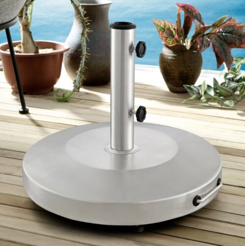 OVE Decors Stainless Steel Umbrella Base New in Box $199