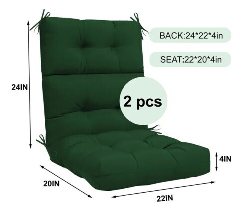August Grove&reg; High Back Chair Cushion, Outdoor Seat Back Cushion, Indoor Rocking Pads For Patio, Waterproof Fade Resistant New In Box $199