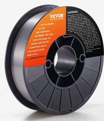VEVOR Flux Core Welding Wire, E71T-GS 0.035-inch 10LBS, Gasless Mild Steel MIG Welding Wire with Low Splatter for All Position Arc Welding and Outdoor Use New In Box $89
