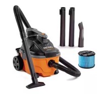 RIDGID 4 Gal. 5.0 Peak HP Portable Shop Vacuum Wet Dry Vac with Fine Dust Filter, Locking Hose and Attachments WD4070 On Working $199