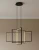 Ivy Bronx Vollmer 3-Light LED Square/Rectangle Chandelier Remote Dimmable New In Box $699