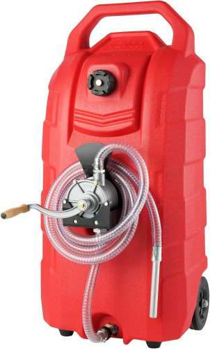 VEVOR 16 Gallon Fuel Caddy, 7.8 L/min, Portable Gas Storage Tank Container with Hand Pump Rubber Wheels, Fuel Transfer Storage Tank for Gasoline Diesel Machine Oil Car Mowers Tractor Boat Motorcycle (Tank Only) $299