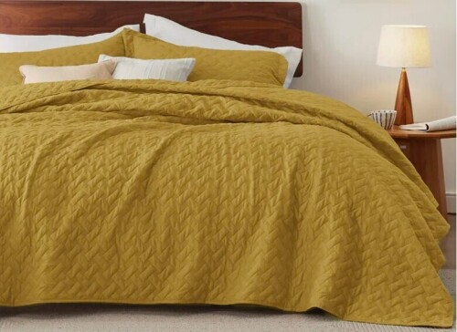 Bedsure King Size 3-Piece Quilt Lightweight Bedspread with Basket Weave Pattern, Soft Quilt Bedding Set, Hazel Comforter Set Coverlet $299