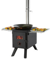VEVOR Wood Stove, 86 inch, Alloy Steel Camping Tent Stove, Portable Wood Burning Stove with Chimney Pipes & Gloves, 1400in&sup3;Firebox Hot Tent Stove for Outdoor Cooking and Heating with 8 Pipes New in Box $299