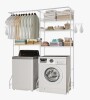 Vevor Over The Washer and Dryer Storage Shelf, 6 Tier Laundry Room Drying Rack with Hanger Rod and Hooks, Adjustable Over Washer and Dryer Shelves, Laundry Room Shelf Storage Space Saver $199