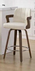 Corrigan Studio Upholstered Swivel Counter & Bar Stool with Armrest New in Box $299