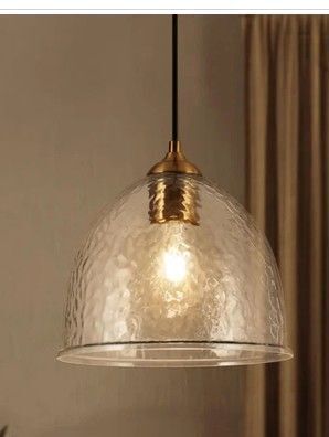 Breakwater Bay Meya 1 - Light Large Dome Textured Glass Pendant New In Box $499
